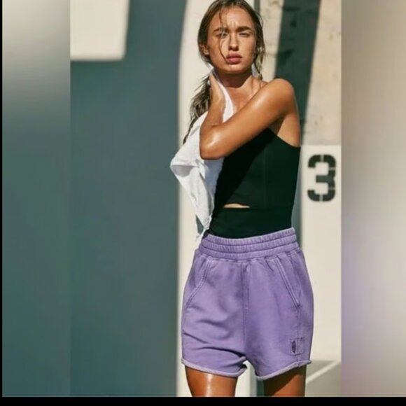 FREE PEOPLE FP MOVEMENT ALL STAR SUPER BERRY PULL ON SHORTS NWOT L - Picture 3 of 13